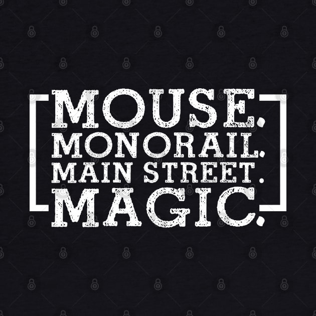 Mouse Monorail Main Street Magic by PopCultureShirts